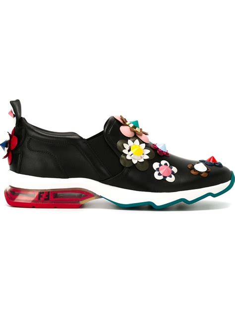 fendi fancy ff sneakers|fendi flower applique sneakers.